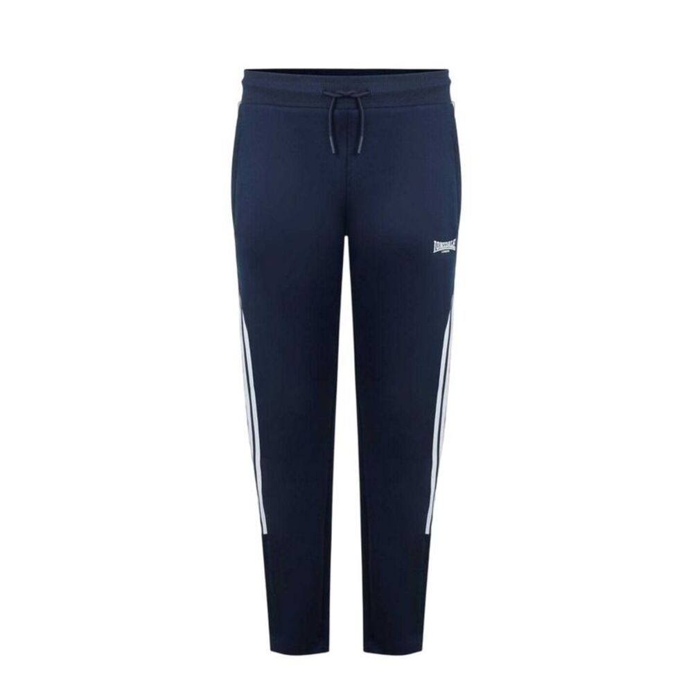 Lonsdale Mens Striped Tapered Sweatpants / Navy